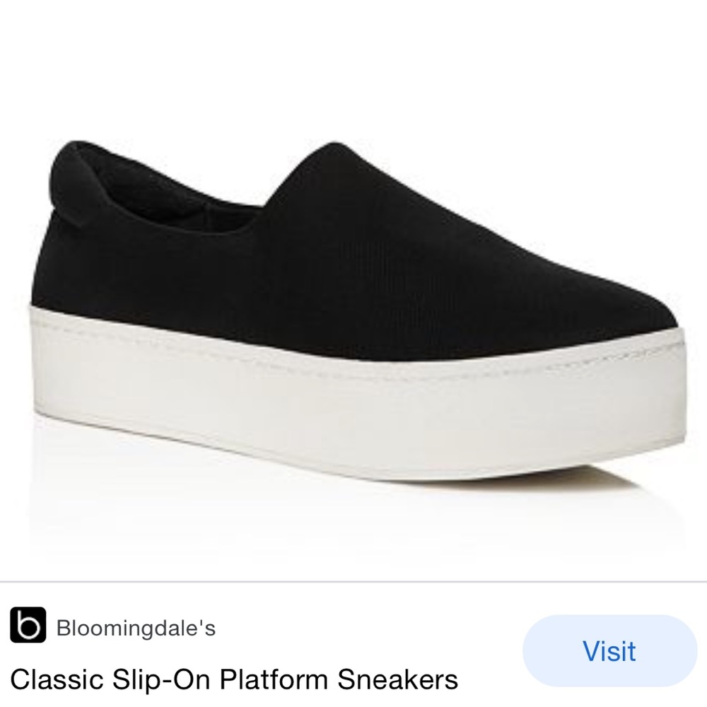 Opening Ceremony Classic Black Slip-on Platform Sneakers Sz 39 / 8.5